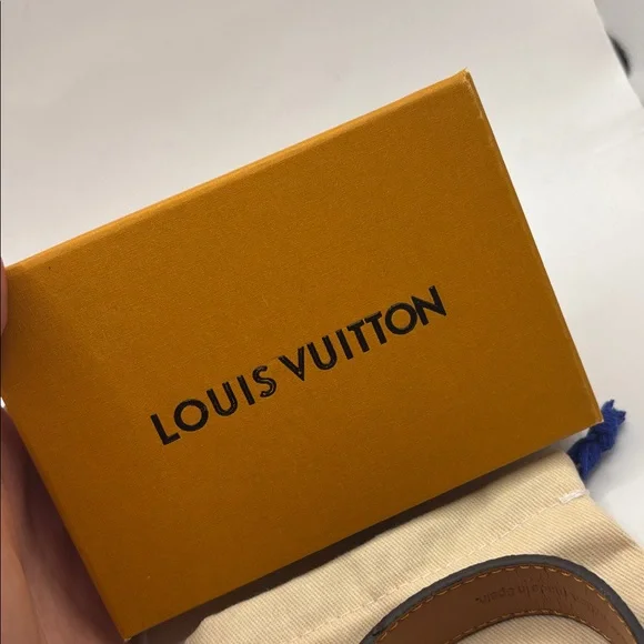 Louis Vuitton slim Monogram slim Bracelet gold and Brown adjustable - Picture 3 of 7
